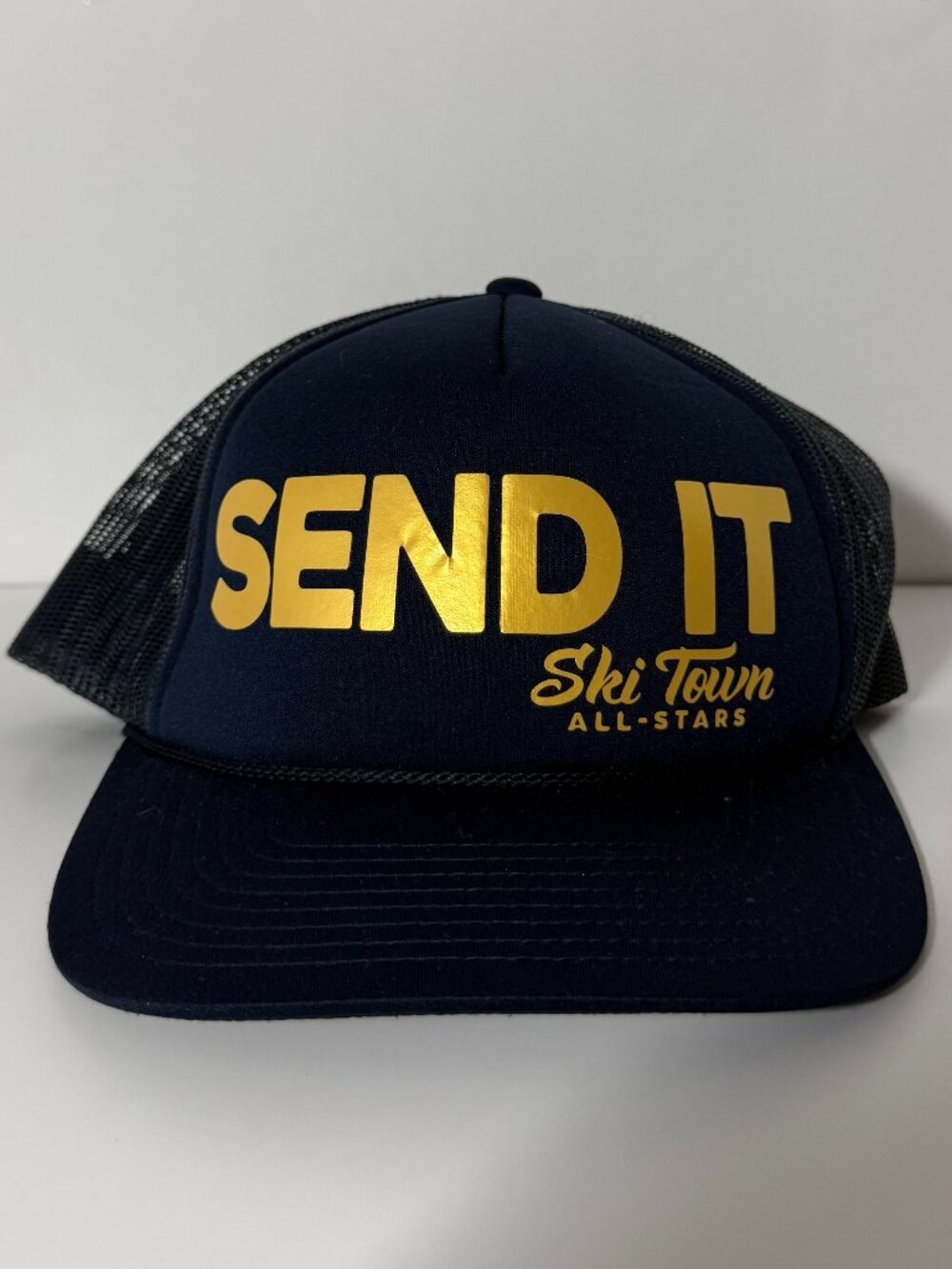 Send It Trucker Hat Ski Town All Stars Snapback Mesh Cap Snowboard Ski